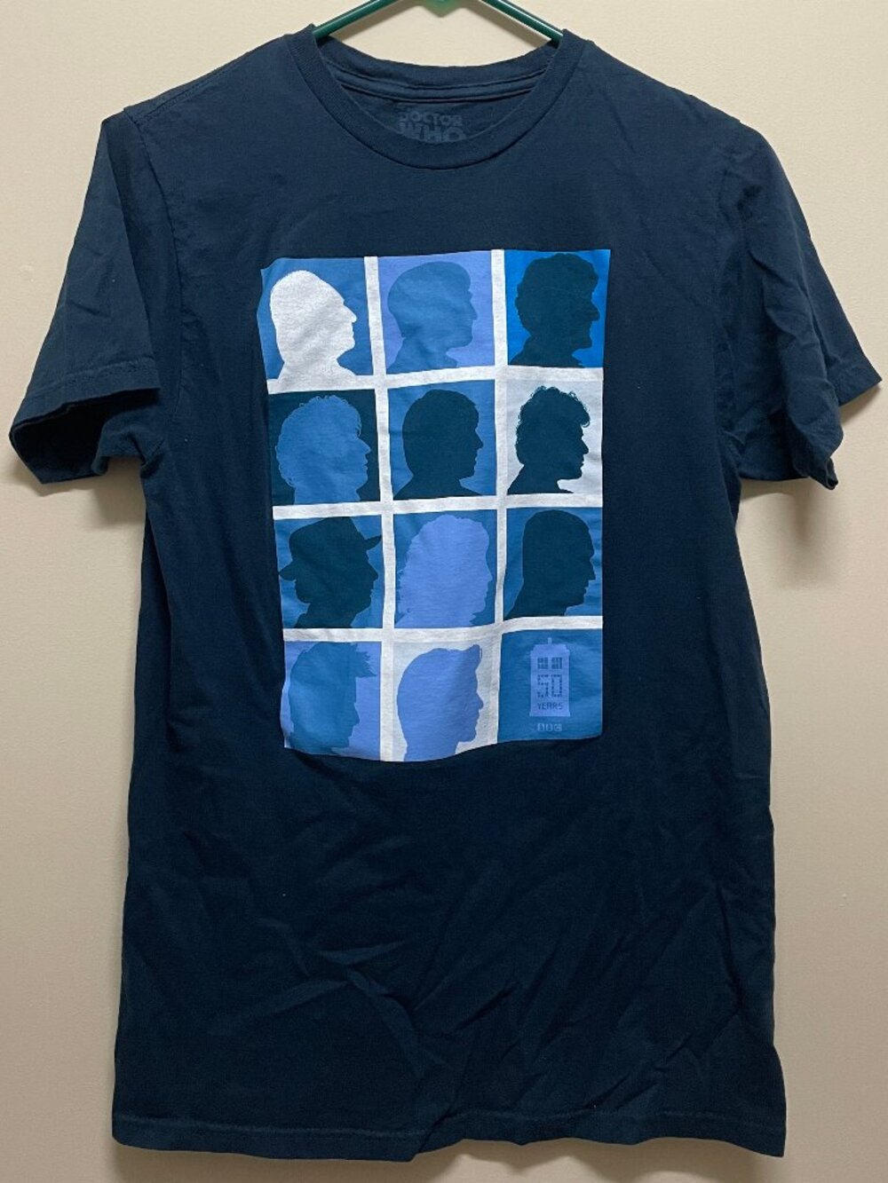 Blue M Doctor Who 50th Anniversary Graphic T-Shirt Navy
